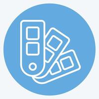 Icon Color Pallete. related to Fabric symbol. blue eyes style. design editable vector
