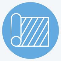 Icon Fabric Roll. related to Fabric symbol. blue eyes style. design editable vector