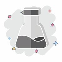 Icon Conical Flask. related to Fabric symbol. comic style. design editable vector