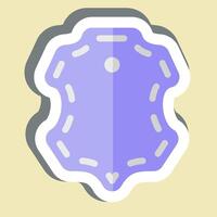 Sticker Sheepskin. related to Fabric symbol. design editable vector