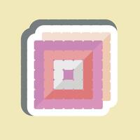 Sticker Fabric. related to Fabric symbol. design editable vector