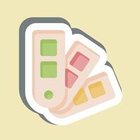 Sticker Color Pallete. related to Fabric symbol. design editable vector