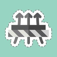 Sticker line cut Diffused. related to Fabric symbol. design editable vector