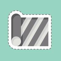 Sticker line cut Fabric Roll. related to Fabric symbol. design editable vector