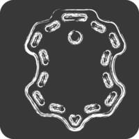 Icon Sheepskin. related to Fabric symbol. chalk Style. design editable vector
