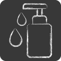 Icon Hand Wash. related to Fabric symbol. chalk Style. design editable vector