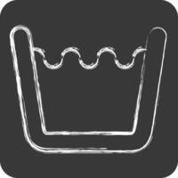Icon High Degree Washing. related to Fabric symbol. chalk Style. design editable vector