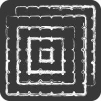Icon Fabric. related to Fabric symbol. chalk Style. design editable vector