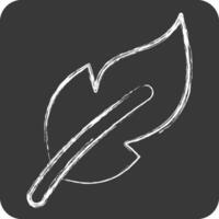 Icon Feathers. related to Fabric symbol. chalk Style. design editable vector