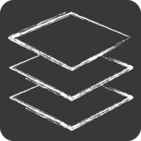 Icon Membrane Fabric. related to Fabric symbol. chalk Style. design editable vector