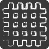 Icon Textile. related to Fabric symbol. chalk Style. design editable vector