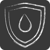 Icon Water Resistant. related to Fabric symbol. chalk Style. design editable vector