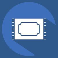 Icon Carpet. related to Fabric symbol. long shadow style. design editable vector
