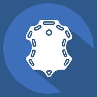 Icon Sheepskin. related to Fabric symbol. long shadow style. design editable vector