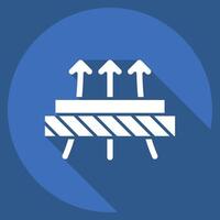 Icon Diffused. related to Fabric symbol. long shadow style. design editable vector