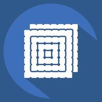 Icon Fabric. related to Fabric symbol. long shadow style. design editable vector
