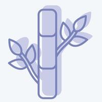 Icon Bamboo. related to Fabric symbol. two tone style. design editable vector