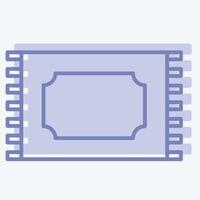 Icon Carpet. related to Fabric symbol. two tone style. design editable vector
