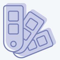 Icon Color Pallete. related to Fabric symbol. two tone style. design editable vector