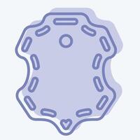 Icon Sheepskin. related to Fabric symbol. two tone style. design editable vector