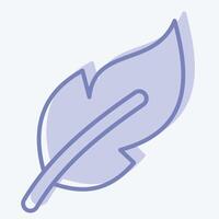 Icon Feathers. related to Fabric symbol. two tone style. design editable vector