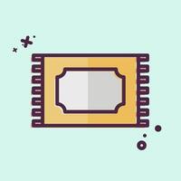 Icon Carpet. related to Fabric symbol. MBE style. design editable vector