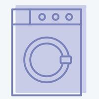 Icon Washing Machine. related to Fabric symbol. two tone style. design editable vector