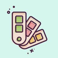Icon Color Pallete. related to Fabric symbol. MBE style. design editable vector