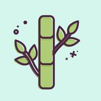 Icon Bamboo. related to Fabric symbol. MBE style. design editable vector