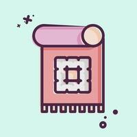 Icon Decorative Textile. related to Fabric symbol. MBE style. design editable vector