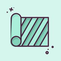 Icon Fabric Roll. related to Fabric symbol. MBE style. design editable vector