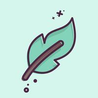 Icon Feathers. related to Fabric symbol. MBE style. design editable vector