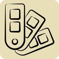 Icon Color Pallete. related to Fabric symbol. hand drawn style. design editable vector