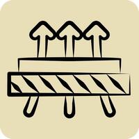 Icon Diffused. related to Fabric symbol. hand drawn style. design editable vector
