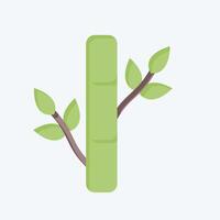 Icon Bamboo. related to Fabric symbol. flat style. design editable vector