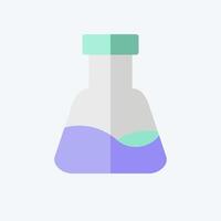 Icon Conical Flask. related to Fabric symbol. flat style. design editable vector