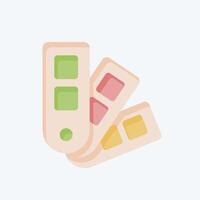Icon Color Pallete. related to Fabric symbol. flat style. design editable vector