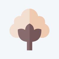 Icon Cotton. related to Fabric symbol. flat style. design editable vector