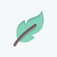 Icon Feathers. related to Fabric symbol. flat style. design editable vector
