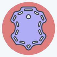 Icon Sheepskin. related to Fabric symbol. color mate style. design editable vector