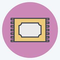 Icon Carpet. related to Fabric symbol. color mate style. design editable vector