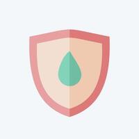 Icon Water Resistant. related to Fabric symbol. flat style. design editable vector