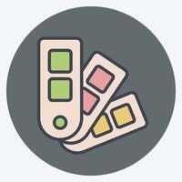 Icon Color Pallete. related to Fabric symbol. color mate style. design editable vector