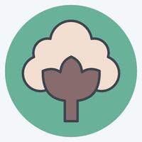 Icon Cotton. related to Fabric symbol. color mate style. design editable vector