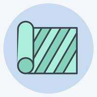 Icon Fabric Roll. related to Fabric symbol. color mate style. design editable vector