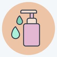 Icon Hand Wash. related to Fabric symbol. color mate style. design editable vector