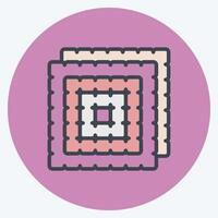 Icon Fabric. related to Fabric symbol. color mate style. design editable vector