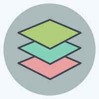Icon Membrane Fabric. related to Fabric symbol. color mate style. design editable vector