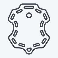 Icon Sheepskin. related to Fabric symbol. line style. design editable vector