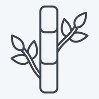 Icon Bamboo. related to Fabric symbol. line style. design editable vector